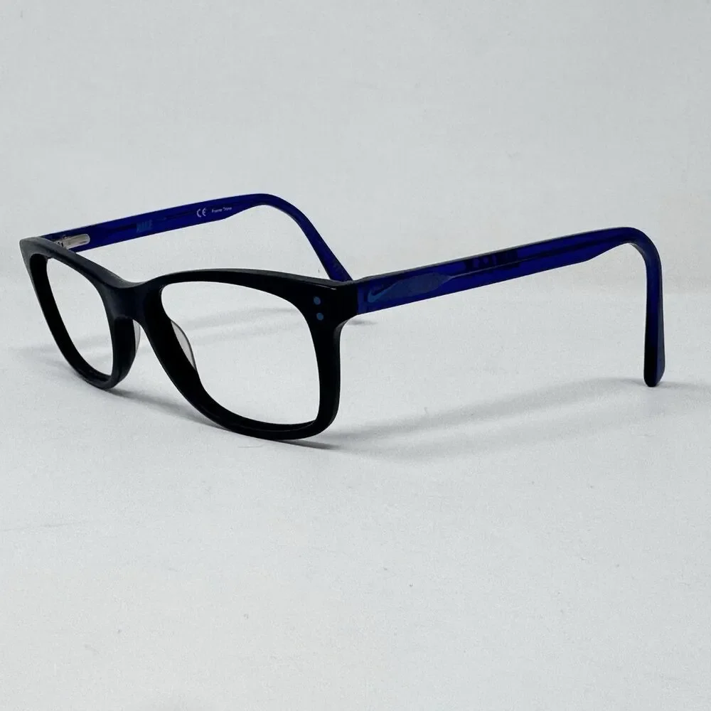 Nike 5538 403 Black Blue Eyeglass Frames 49-17-135